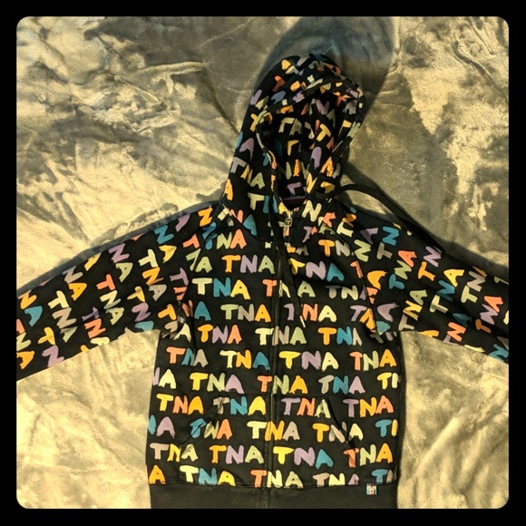 Rainbow TNA logo hooded zip-up sweater - Picture 1 of 1